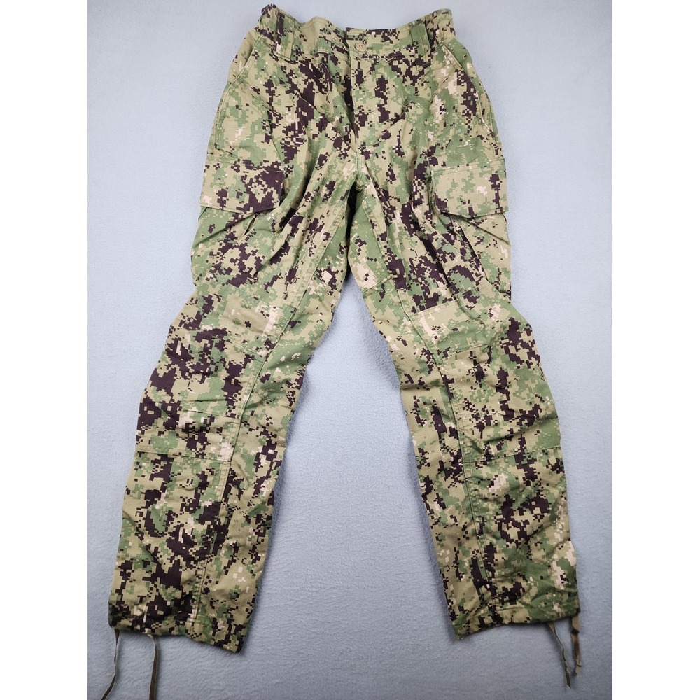 M & M Manufacturing Pants Mens Small Short Navy NWU Type III Camo Cargo Seals